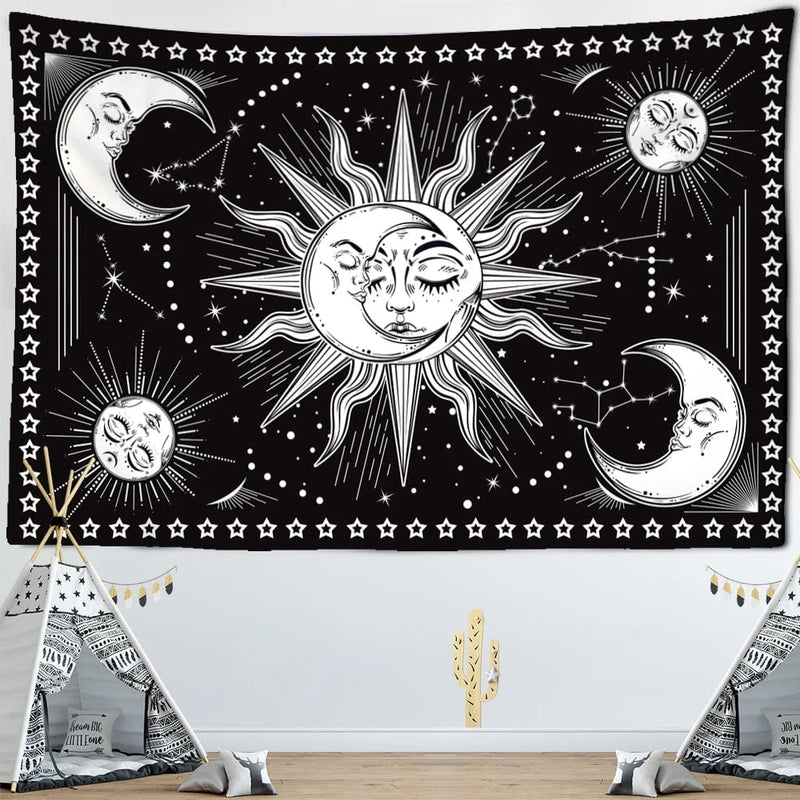 Tenture Murale <br> Motif Soleil Lune Tenture Murale <br> Motif Soleil Lune