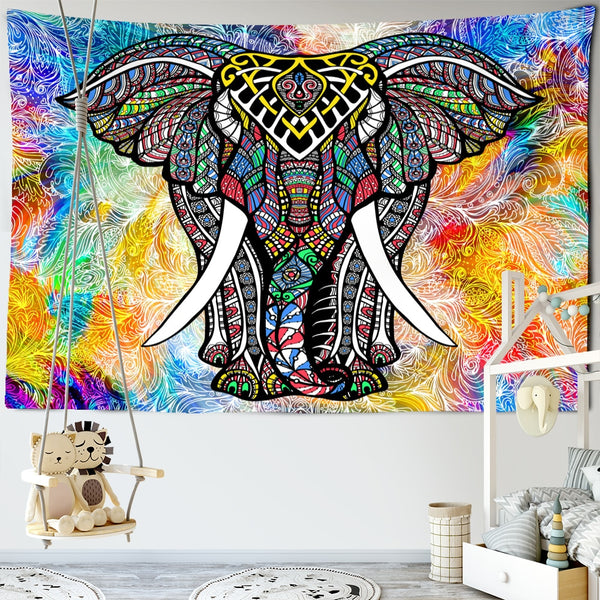 Tenture Eléphant Multicolore